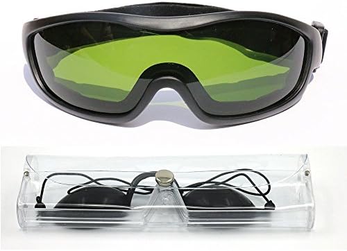 IPL Laser Treatment Safety Glasses and Goggles Set/Top-Rated 2-in-1 Eye Protection Kit by HCW