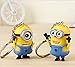 Cute Cartoon Despicable Me 3d Eye Small Minions Anime Doll Rubber Action Figure Classic Kid Toys Key Chains