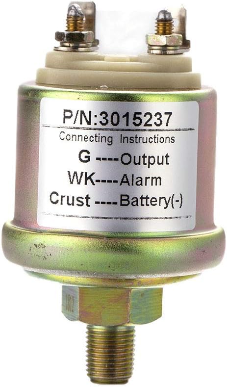 Knowtek 3015237 Double Connector Oil Pressure Sensor for Generator Diesel Engine K19/K38/K50/V28/NTA855/N14/M11