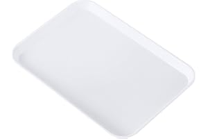 JMU Dental Trays Autoclavable, Dental Plastic Trays for Instrument White, 13.25" X 9.75", Size B
