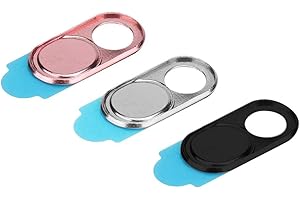 3pcs Metal Camera Lens, Ultra Thin Camera Privacy Cover Webcam Cover Blocker Slider for Smartphone Tablet Desktop Laptop(Tric