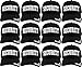 Black Duck Brand Security Hat Adjustable Baseball Cap - 12 Pack Black