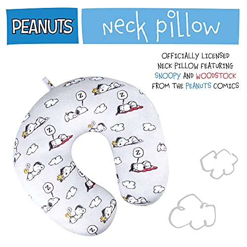 Concept One Peanuts Snoopy and Woodstock Clouds Travel Neck Pillow