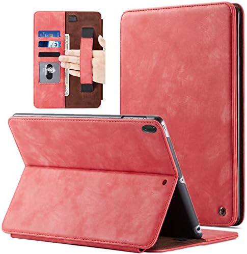 BELKA Case for iPad Pro 12.9 inch 2018, [Support Apple Pencil 2nd Gen Charging] [Hand Strap] Luxury Leather Folio Flip Cover with Auto Sleep/Wake for iPad Pro 12.9" 2018 - Red