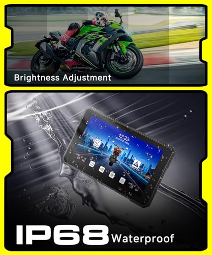 Rimoody Wireless Carplay Display Motociclo Android Auto,5" Touchscreen Car play Autoradio Portatile per Motorbike CarPlay Monitor per Moto Bluetooth/IP68 Impermeabile/Monitoraggio pressione pneumatici