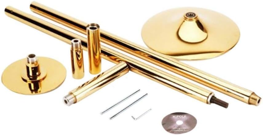 GJWYEYEYE Professional Golden 360 Stripper Pole Dance Spin Pole Removable Home Fitness Exercise Training Pole 45mm X POLE Kit Freeshipping hanging
