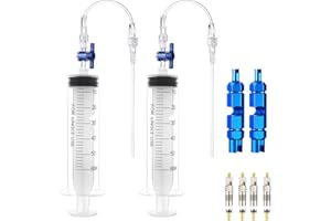 8Pcs Cycling Syringe Kit, Tubeless Tire Sealant Injector with Switch, Presta Valve Core and Removal Tool, No Tubes Tire Seala