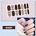 WOKOTO 8 Sheets Lattice Nail Art Polish Wraps Stickers With 1Pcs Nail File Solid Color Adhesive Manicure Decal Strips For Women