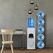 5 Gallon Water Jug Rack, 5-Tier Water Bottle Holder Storage Rack, Water Jug Organizer for Kitchen, Office, Garage, Dark Black