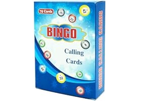 Bingo Calling Cards,Complete Deck of 75 Numbers,Pack of 77,Perfect for Parties, Family Events, Group Activities