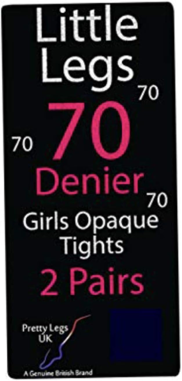 Girl's Pretty Little Legs 70 Denier Opaque Tights (2 Pair Pack)
