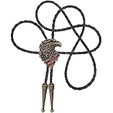 HLYMPONY Bolo Tie for Men Western Cowboy Vintage Rodeo American Flag Eagle Bolo Tie for Women