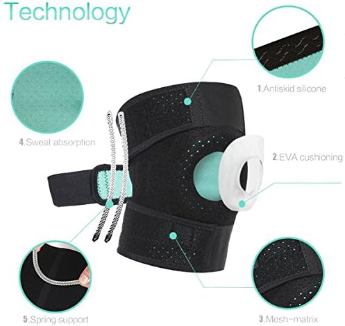 FJZ Knee Brace Support Protectors, Neoprene and Spring Supported, Apply to Meniscus Tear, Arthritis, Tendinitis and Acl Tear