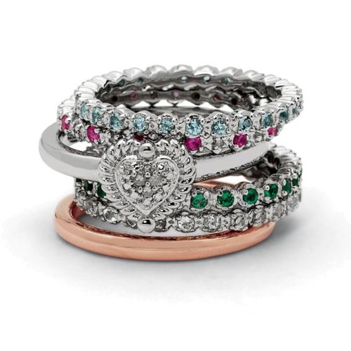 Sterling Silver Stackable Expressions Polished Prong Set