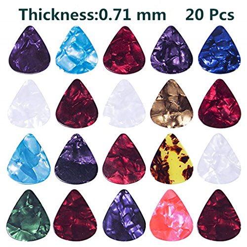 Kasmena 60Pcs Guitar Picks,Unique Guitar Gift Guitar Plectrums for Bass, Electric and Acoustic Guitars Includes 0.46mm, 0.71mm, 0.96mm - Thumbnail 2