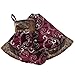 Valery Madelyn 48 inch Luxury Burgundy and Gold Christmas Tree Skirt with Faux Fur and Baroque, Themed with Christmas Ornaments (Not Included)