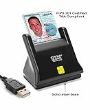 Stanley Global SGT117XE Executive Desktop Smart Card CAC Reader (FIPS-201 Approved) (TAA Compliant) (USB A) with Steel Base Plate