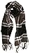 Love Lakeside-Men's Cashmere Feel Winter Plaid Scarf Black & Grey