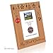 KATE POSH - 2023 Inlaid Ornament - My First (1st) Christmas Engraved Natural Wood Picture Frame. Baby's First Christmas, First Visit to Santa, Grandparents Gifts, Nursery Decor (4x6 Vertical)