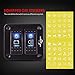 MICTUNING 2 Gang Rocker Switch Panel with Blue LED Light 12 24V 5 Pin On Off Toggle Switch for Car Boat Trunk