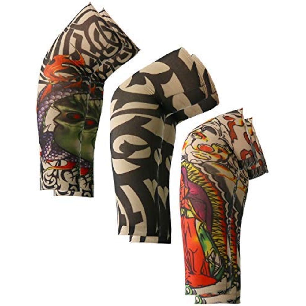 Fake Temporary Tattoos Sleeves Arm Cover Gag Accessories For Men
