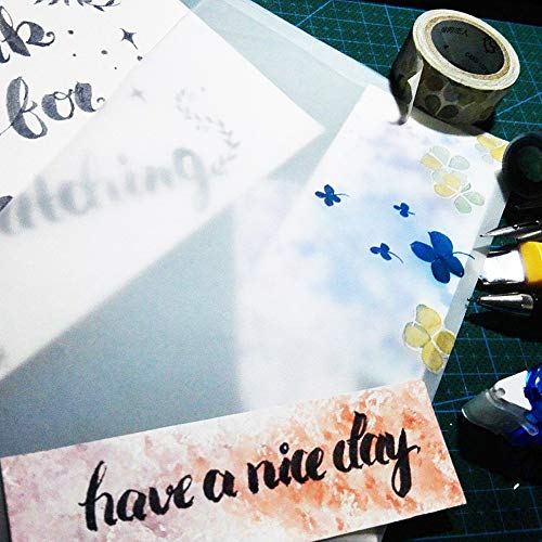 100 Sheets Translucent Tracing Paper Vellum Transparent Tracing Paper for Sketching Tracing Drawing - Thumbnail 3