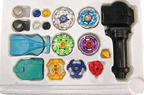 New Fusion Top Metal Master Rapidity Fight Super String Rare Beyblade 4D Launcher Grip Set