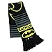 Women's Batman Logo Jacquard Knit Soft Winter Scarf , Black , One Size