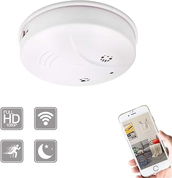 Amazon Com Kamre Wifi Hidden Spy Camera Smoke Detector With Night