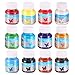 Glass Paint, Stained Glass Paint, 12 Colors Non Toxic Glass Paints for Glasses, Glass Paint Set for Light Bulb, Ceramic and Wine Bottle (12 x 25ml)