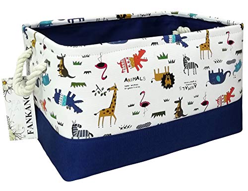FANKANG Rectangular Laundry Basket Nursery Storage Fabric Storage Bin Storage Hamper,Book Bag,Gift Baskets (Animals)