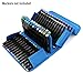 BTSKY® Handy 80 Slot Carrying Lipstick Organizer Marker Case Holder for Primascolor Marker and Copic Marker--Fits for Markers Pen from 15mm to 22mm Diameter(Blue)