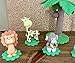 Jungle Animal Cake Topper Decorations - Safari Set - for Baby Showers, Birthdays - Giraffe, monkey, zebra, lion, tiger, elephant, palm tree - Party favor supplies