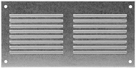 200x100mm / 8x4" inch Galvanised Metal Air Vent Grille Cover with Insect Mesh - Ventilation Cover