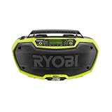 Ryobi P746 One+ 18-Volt Lithium Ion / AC Dual-Powered AM/FM Stereo System with USB and Bluetooth Technology (Battery, Charger, and Extension Cord Not Included / Radio Only)