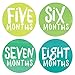 Lucy Darling Baby Monthly Stickers - Gender Neutral - Rainbow Spectrum - Months 1-12