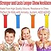 Upgraded Tougher Chew Sensory Chew Necklace for Boys & Girls with Autism, ADHD, SPD, Oral Motor, (4 Pack) Made from Food Grade Silicone Safety for Kids Chew-Blue,Red,Yellow,Orange