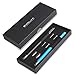 Stylus Pen, Evolva Future Technology Styli with Extra Long Expectancy Infinite Renewable Capacitive Spring Disc and Replacement Fiber Tip (2 x Stylus with Spring Connection – black + blue)