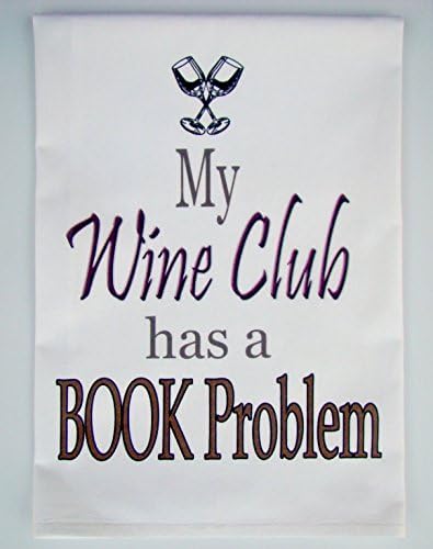 Sweet Bohemian Life Funny Wine drinker Book Club tea towel handmade gift