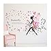 Alrens 43 x 48 Inch DIY Wedding Wall Stickers Home Decor Living Room Butterfly Flower Vine Princess Wings Fairy Art Wall Decal Kids Rooms Home Decor Decoration