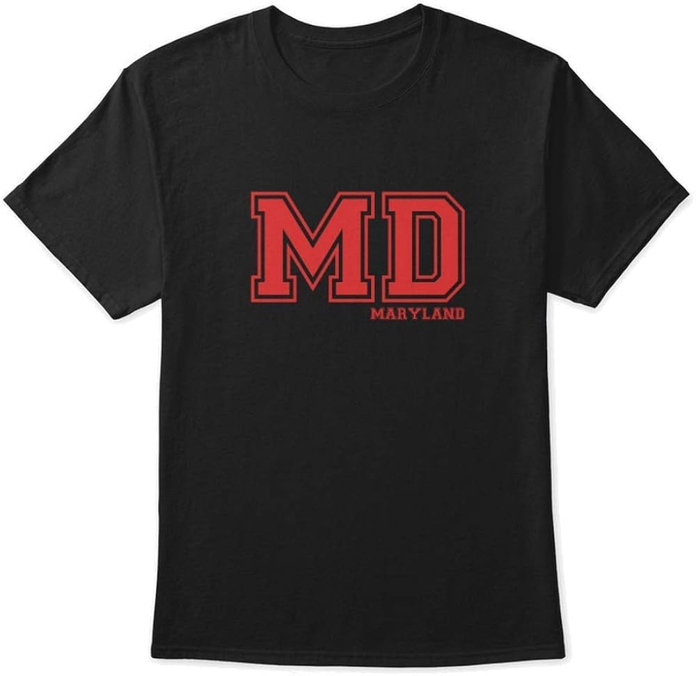 Md Maryland Maryland USA State 2XL Black Tshirt Hanes
