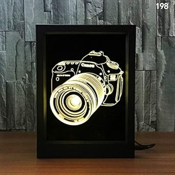 Led Luz Nocturna 3D Luz De La Noche Marco De Fotos Cámara Réflex ...