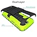 LG K10 Case, LG Premier LTE Case, Viodolge [Shockproof] Hybrid Tough Rugged Dual Layer Protective Case Cover with Kickstand for LG K10 / LG Premier LTE (Green)