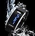 Fanmis Blue LED Light Jelly Sports Watch Black Silicone Strap Silver Case Men's Ladies Wrist Watch