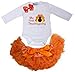 Kirei Sui Baby Orange Pettiskirt First Thanksgiving Turkey Bodysuit