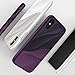 Ringke Wave Case Compatible with iPhone X iPhone 10, Qi Wireless Charge Compatible Dual Layer Heavy Duty Textured Shock Absorbent Drop Resistant Protection Design Cover - Metallic Purple