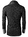 H2H Mens Slim Fit Shawl Collar Knit Double Breasted Cardigan Sweater Black US S/Asia M (KMOCAL012)