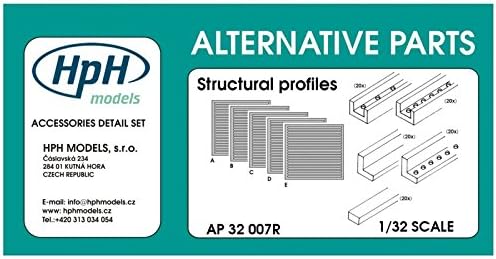 HPH Model 1:32 Structural Profiles Alternative Parts -Model Accessory #APXY007R