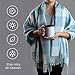 GOOD MANORS Buffalo Plaid Throw Blanket with Fringe, Farmhouse Check Pattern, Ultra Lightweight 15 oz, Woven Soft Breathable Stylish, 50 x 60 in. (Sky Blue)