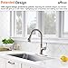 APPASO Pull Down Kitchen Faucet with Sprayer, Single Handle High Arc Single Hole Pull Out Kitchen Sink Faucets with Deck Plate, Stainless Steel Brushed Nickel